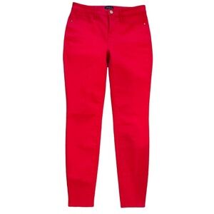 NWOT Talbots Size 2 High Rise Skinny Leg Ankle True Red Denim Jegging Jeans